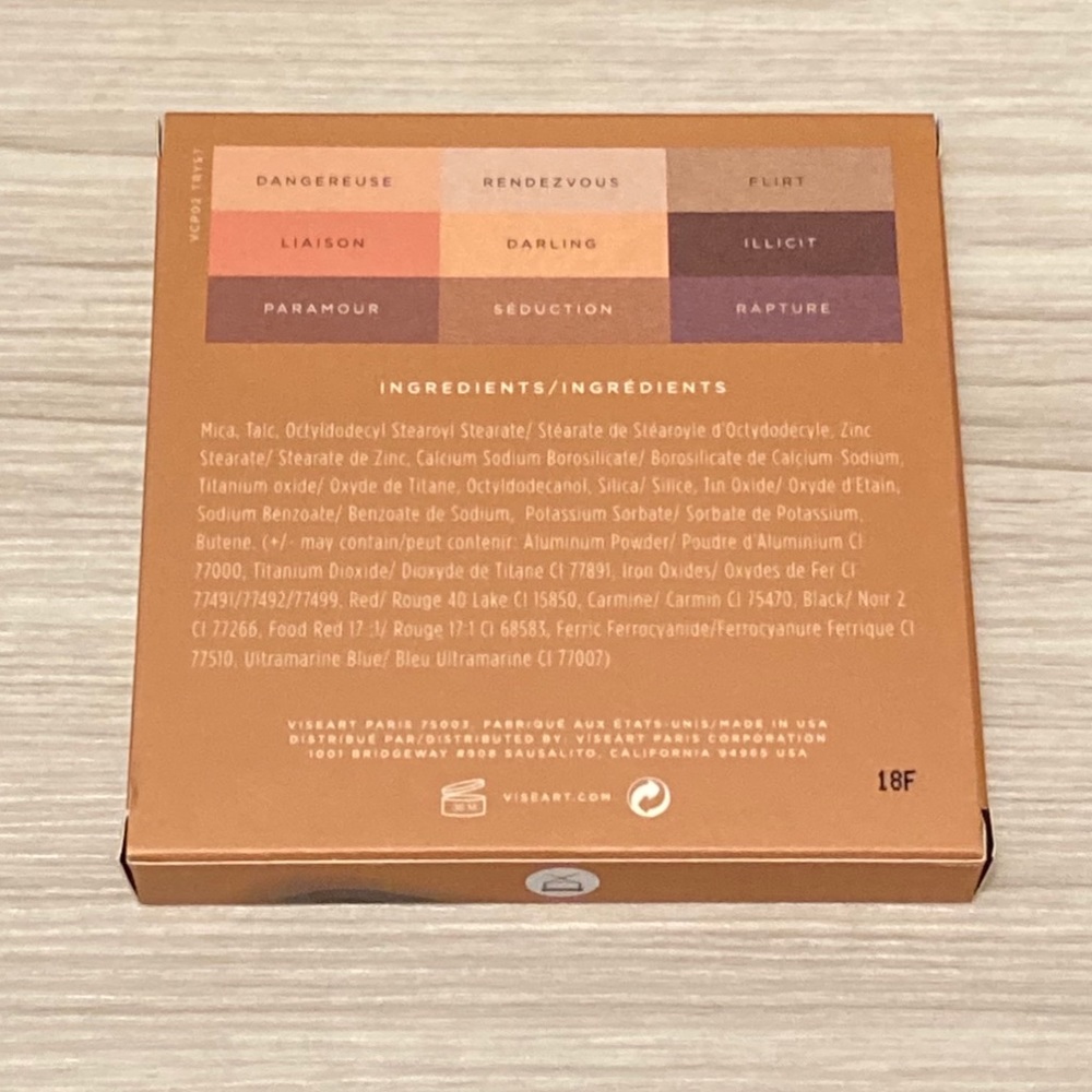 🎉HP!🎉 NIB Viseart Paris Tryst Eyeshadow Palette - Picture 3 of 10